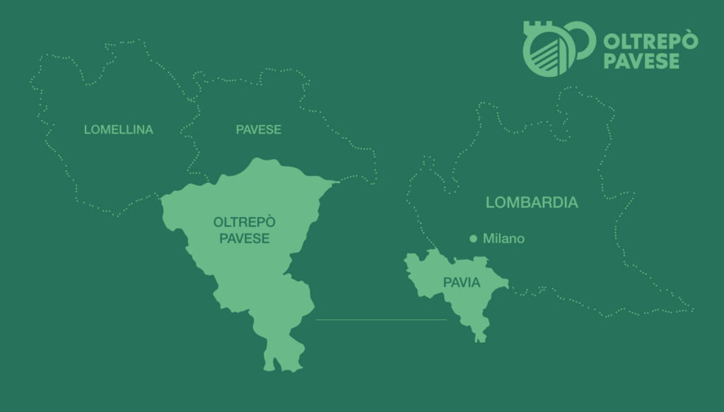 Mappa cartolina Oltrepò Pavese